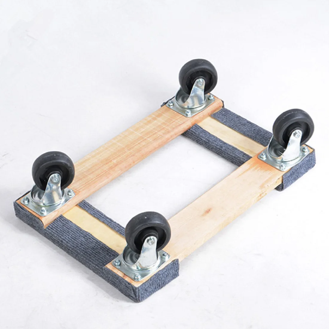 Hot Sale High Quality Wood Four-Wheel Heavy Duty Dolly for Supermarket Logistics House Transportation