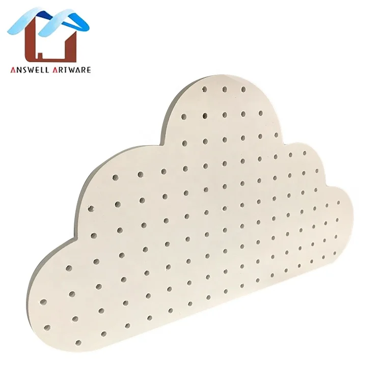 Customized White Cloud Shaped Wall Organizer Wall Hanging Jewelry Organizing Storage Plaque Pegboard