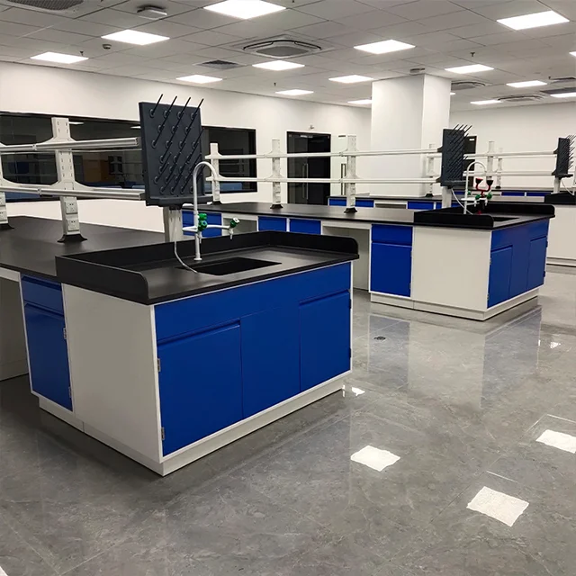 Good Price Corrosion Resistant Steel And Wood Lab Central Bench,school lab furniture student chemistry lab bench