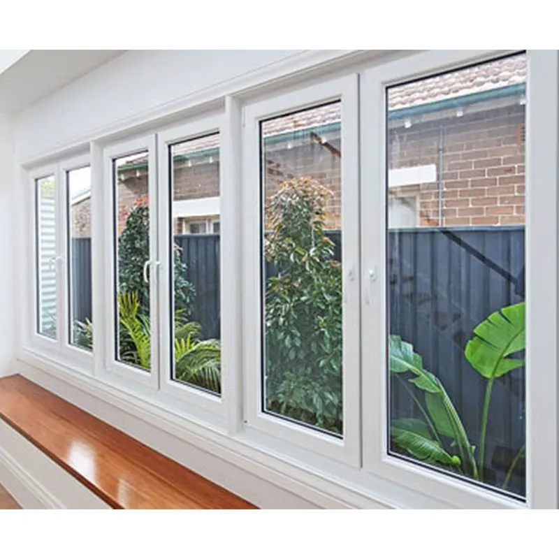 Aluminium Frame Double Glazed Hurricane Soundproof  Low E Glass Windows