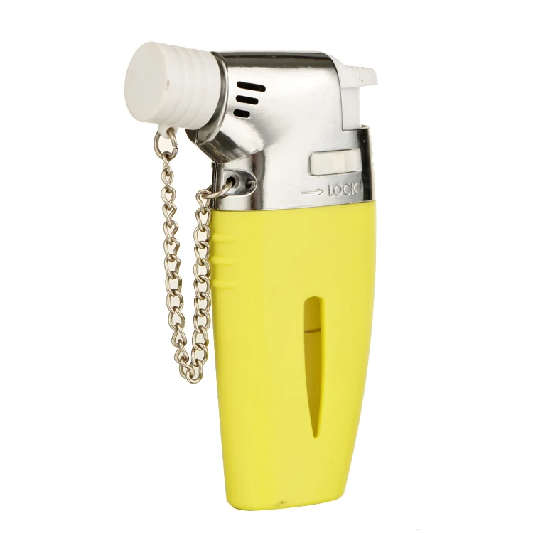 GF-862 Portable Cheap Culinary BBQ Fire Maker Mini Blow Pink Plastic Butane Burner Gas Torch Lighter Refill