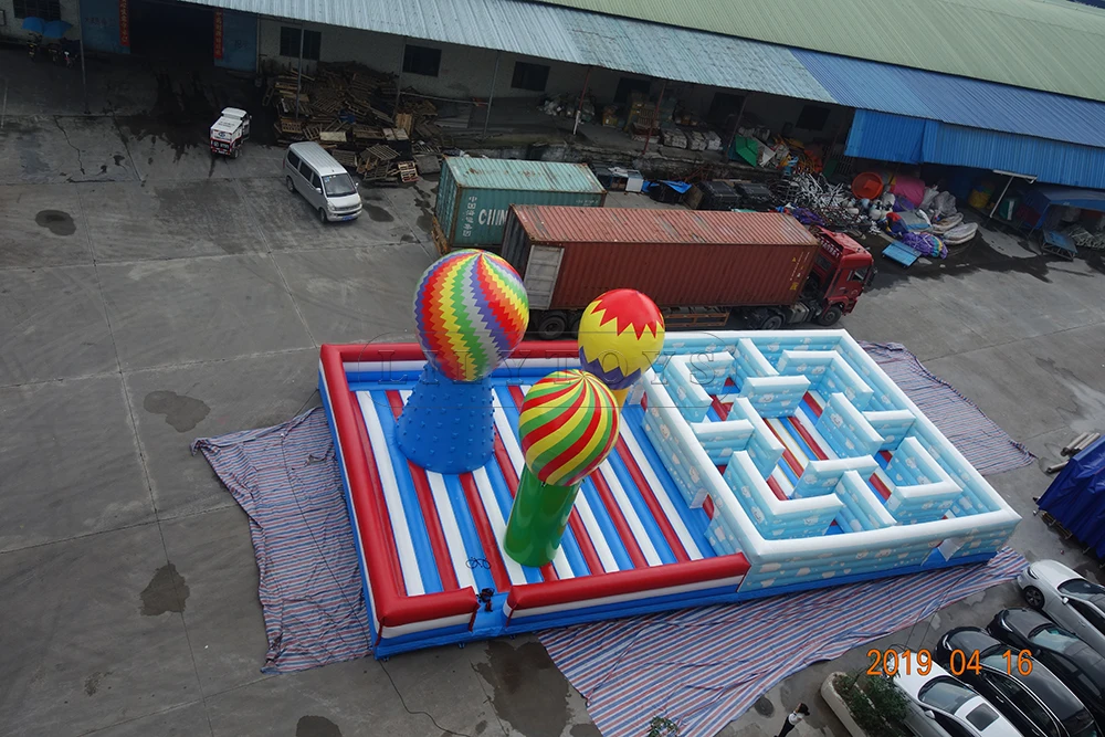 inflatable obstacle course indoor playground outdoor amusement park equipment inflatable fun city