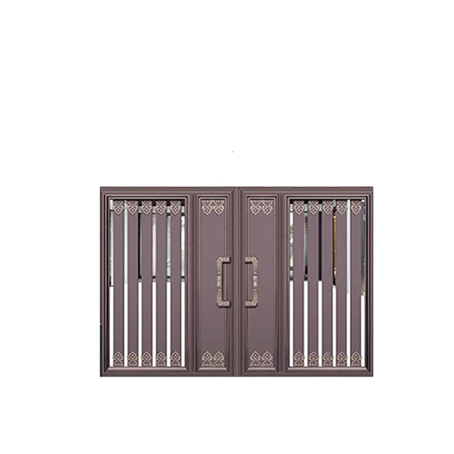 china Modern style  Metal Aluminium Main Front Door Security Gate Automatic  Sliding Driveway Aluminum Gates