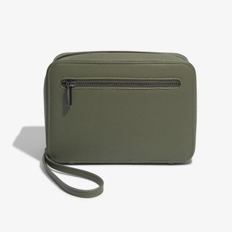 Vegan leather travel organizer phone cable and charger tech case travel cable storage case