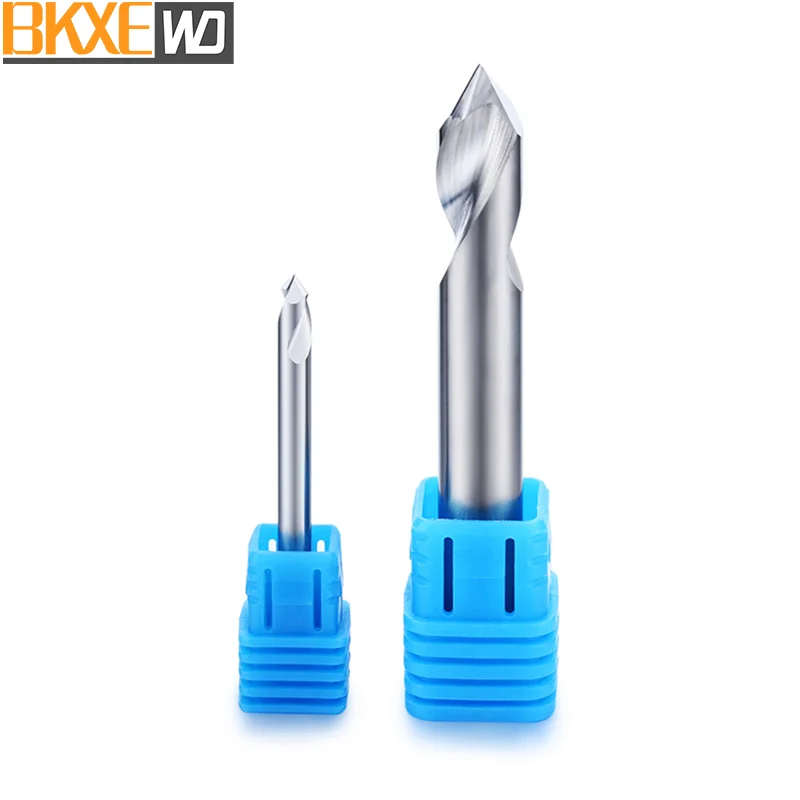 BKXE Cemented Tungsten Carbide 2 Flute Drill Bit Alloy Metal CNC Bits NC spotting Drill