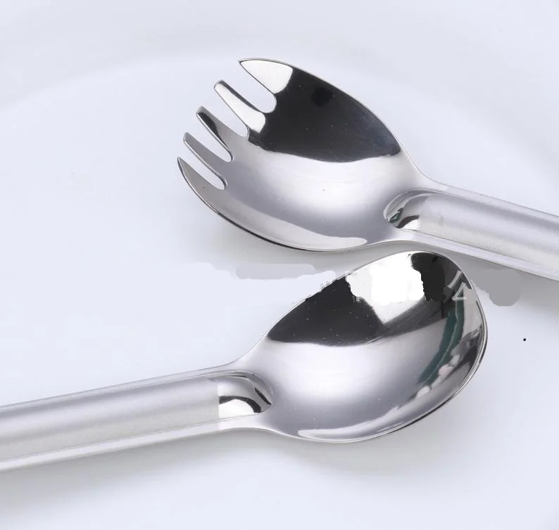 NEWMAJOR Portable Outdoor Camping Dinnerware 4 Styles Pure Titanium/304 Stainless Steel Fork and Spoon Picnic Accessory Tool