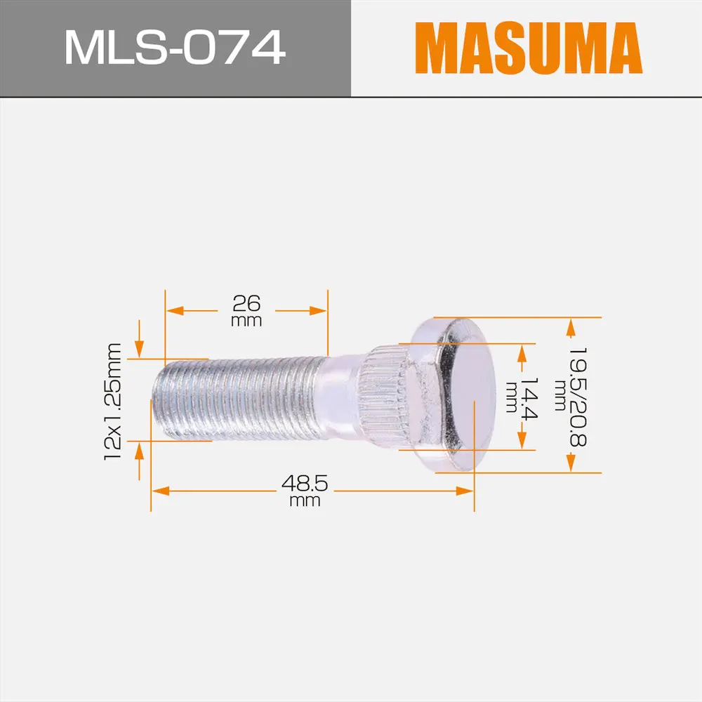 Mls-074 MASUMA 12x1 25 мм болт гайки колеса сплава для