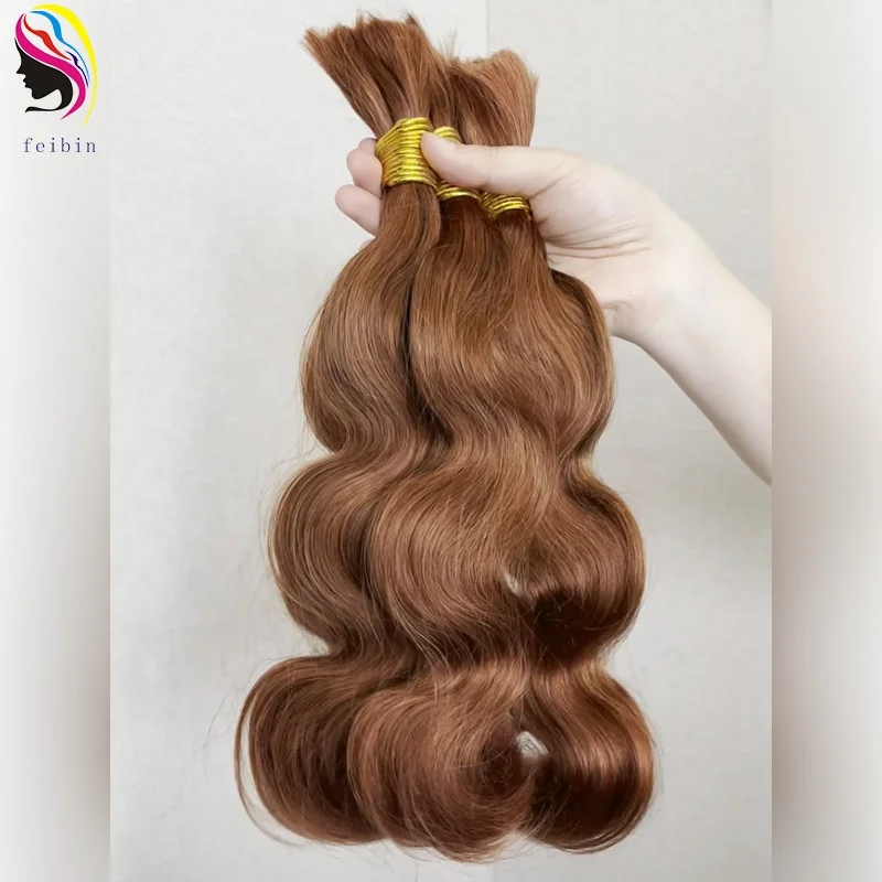 High Quality #33 Body Wave 100% Raw Cuticle Aligned Virgin Human Braiding Hair Bulk No Weft For Braiding