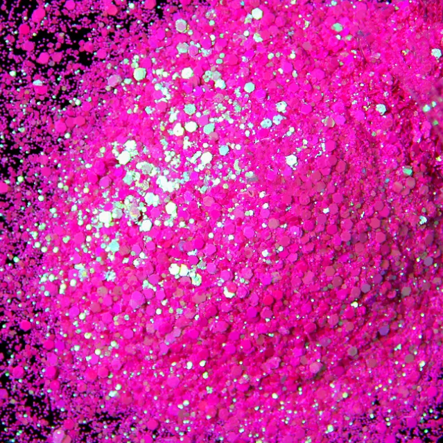 Wholesale bulk  Glitter polyester iridescent pink glitter mix chunky glitter 1 kg for crafts DIY decoration
