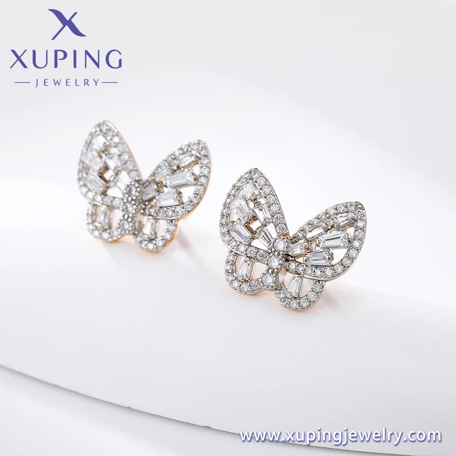 X000704331 XUPING Jewelry Fashion personality Butterfly Stud earrings Multicolor Simple elegant women luxury daily stud earring
