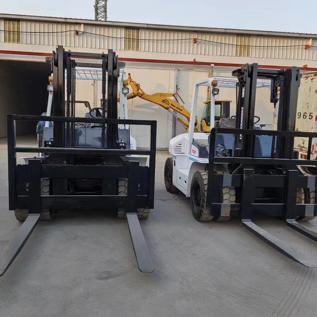 high quality used TCM 7 tons Diesel Forklift large quantity Twin wheels in stock Engine technical Dimensions Sales