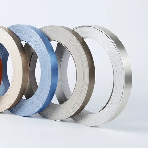 Furniture Wardrobe Cabinet Pvc Gold Silver Bright Wire Metallic Drawing Edge Banding