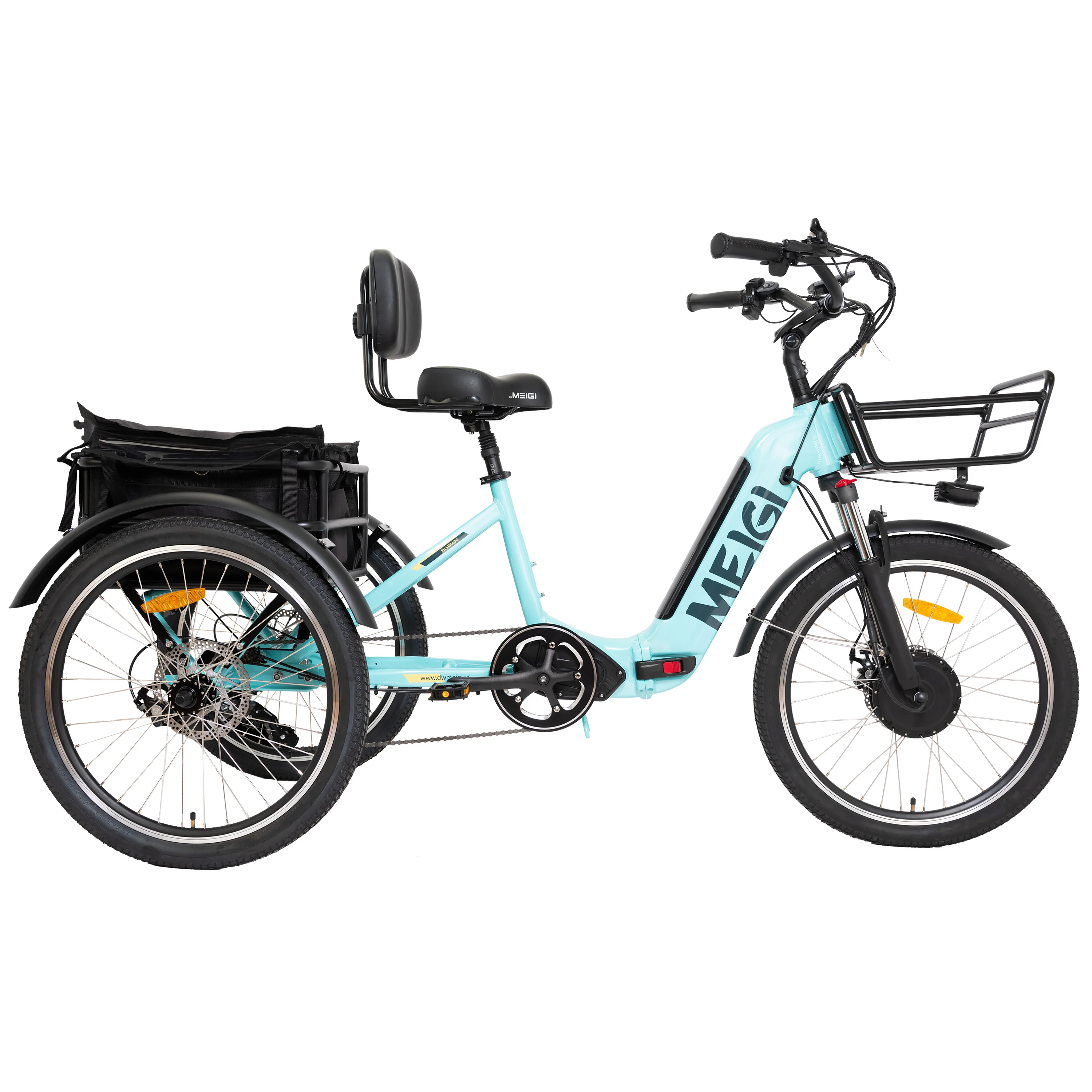 2024 Folding tricycle electric cargo bike with racks electric 3 wheel bikes adults 40KM/H scooter three electr wheel