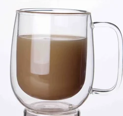 high borosilicate clear glass tea mugs coffee mugs