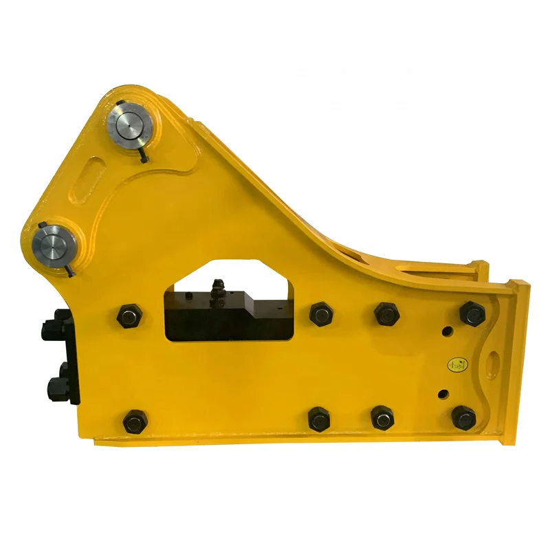 Rock Drill Machinery Hydraulic Breakers fitted to Excavator