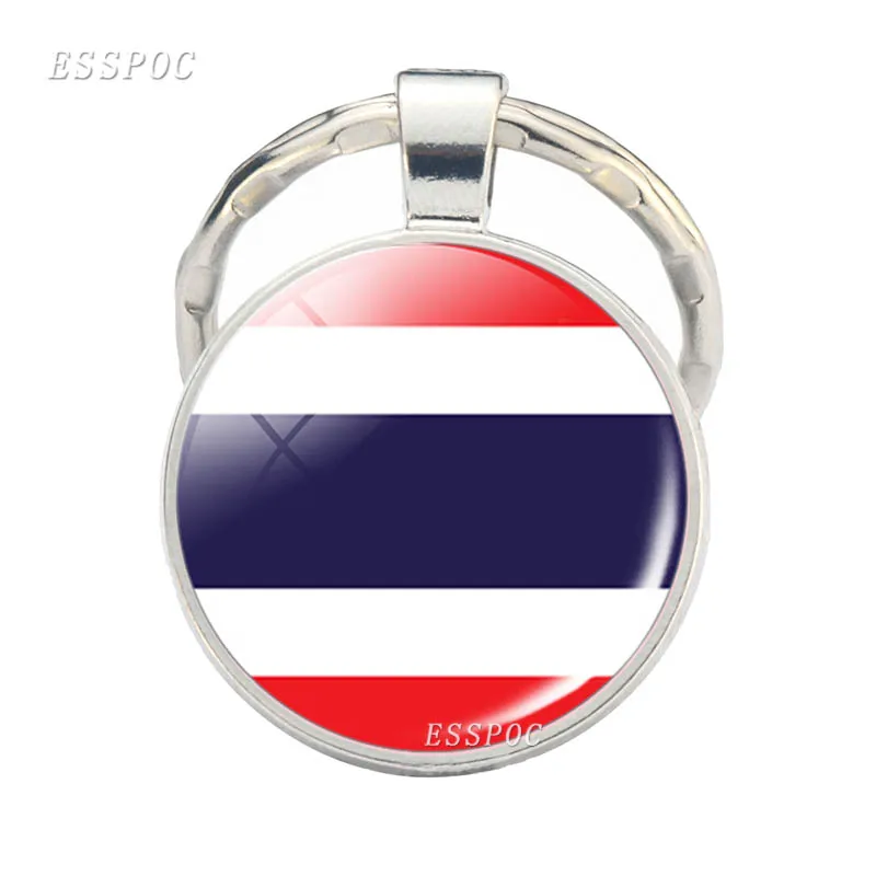  Брелок с флагом Юго-Восточной Азии Бруней Мьянма Камбоджа Сингапур Таиланд Вьетнам Малайзия Лаос стеклянный купол брелок