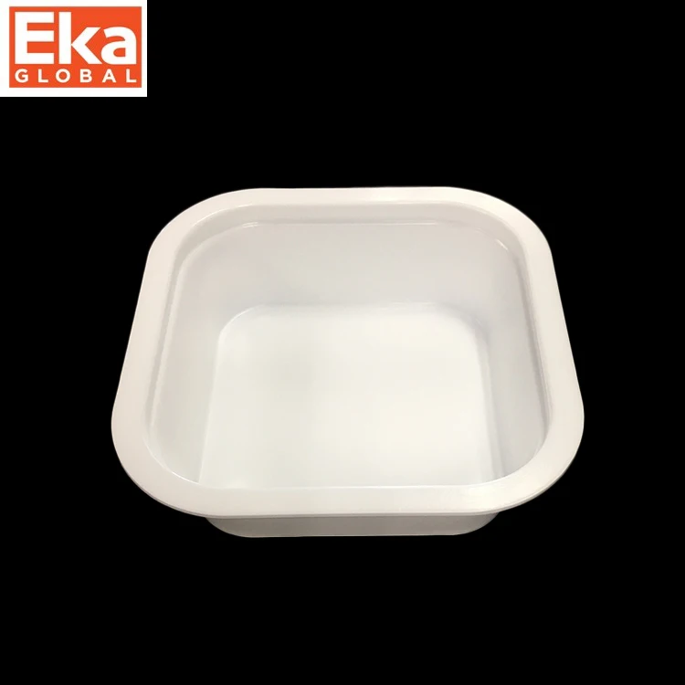 
Plastic High Barrier EVOH Disposable Tray 130ml Plastic Cup Wet Pet Food Packaging 