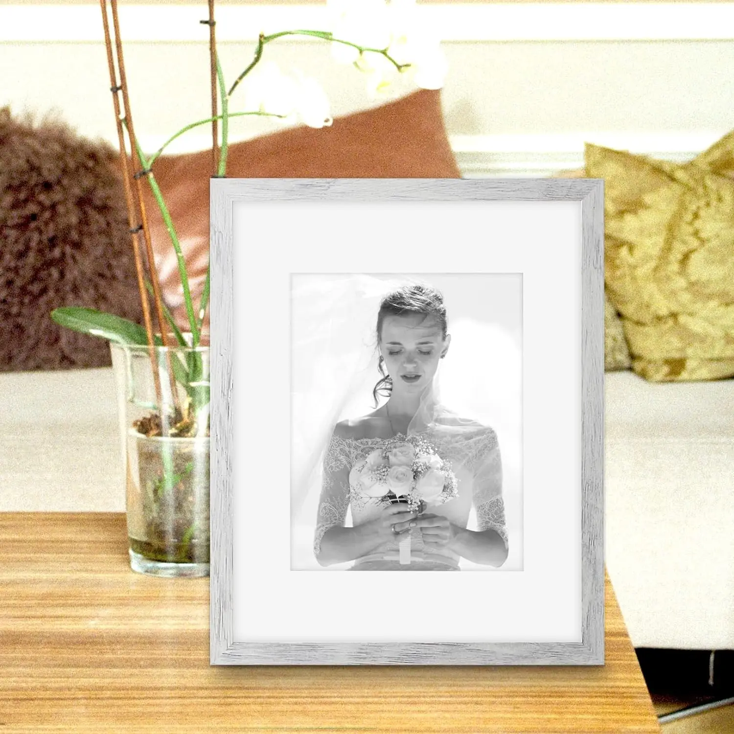 Customized Black Wood Picture Frame 8x10 to 24 inch MDF with UV Printing Wall Hanging Photo Frame for Decor