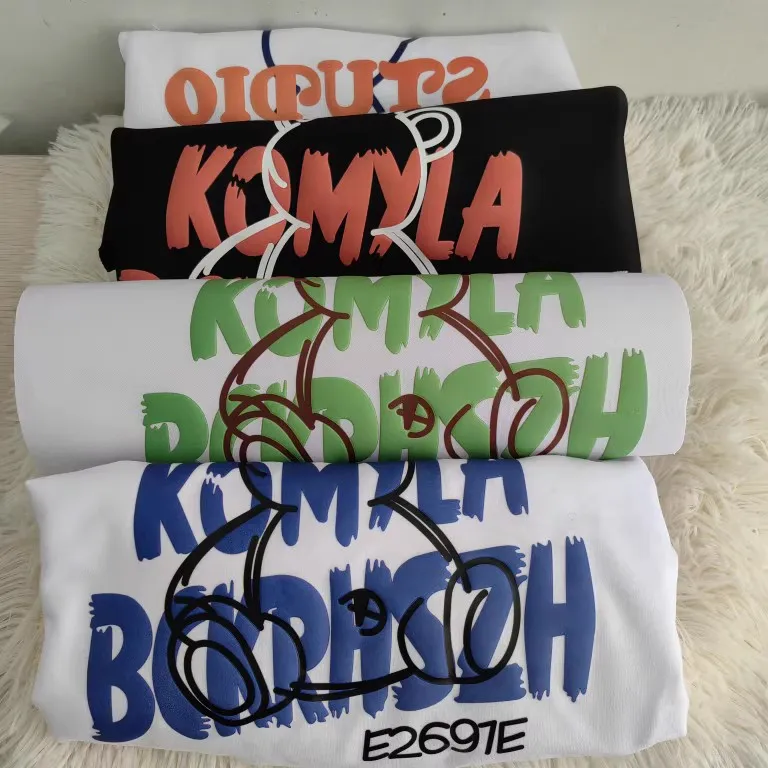 Мужская хлопковая Футболка с объемным принтом