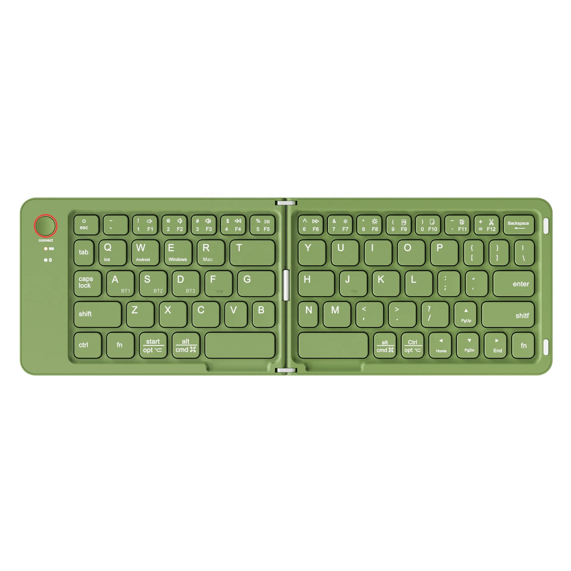 Mini portable double twice folded wireless 2 fold cell phone mobile phone folding keyboard for mac ipad tablets laptops