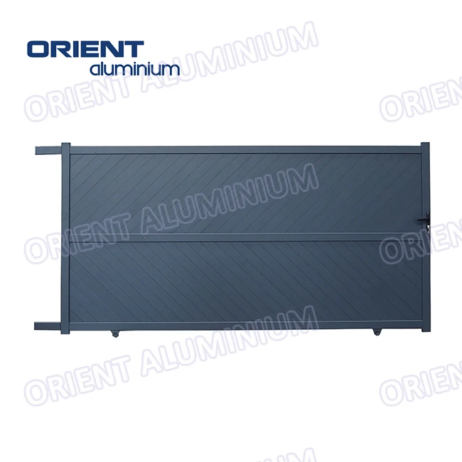 Electric Sliding Automatic Gate Decorative Motorized Driveway Sliding Main Gate Custom Aluminium Gates