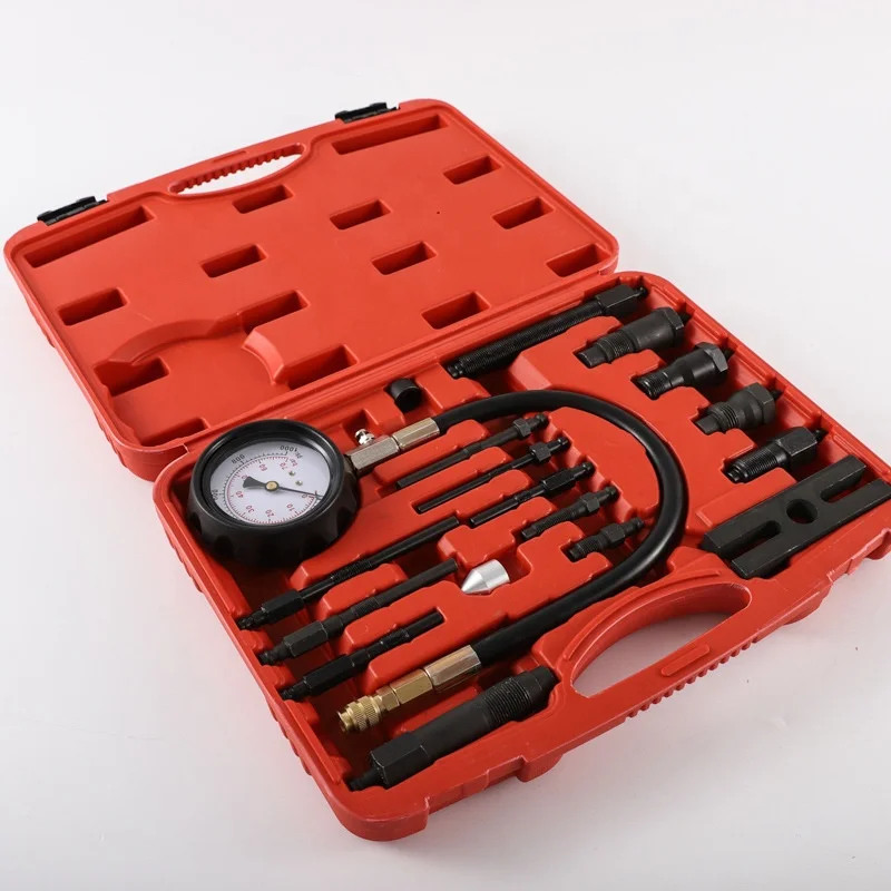 Automotive Petrol and Diesel Engine Master Compression Cylinder Head Pressure Testing Machine Cylinder Pressure Gauge Tester Set