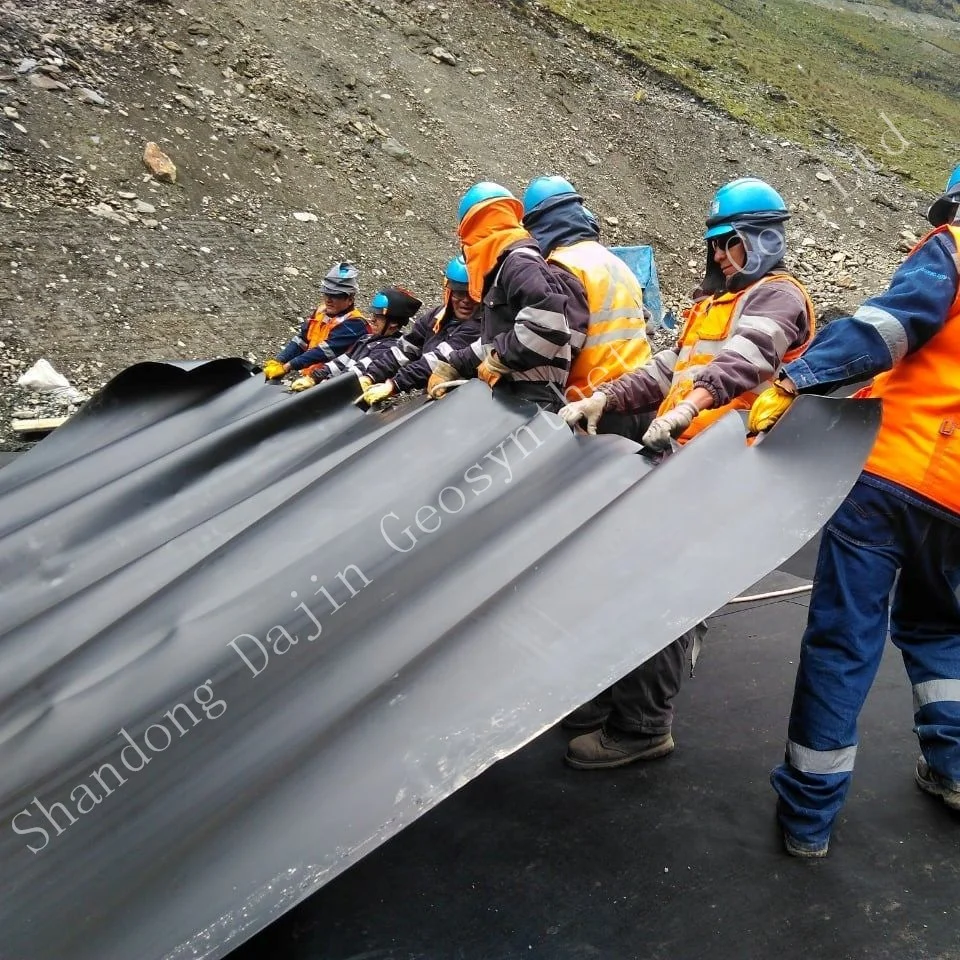Непроницаемый Водонепроницаемый черный HDPE 1 0 мм геомембрана для рыбной фермы
