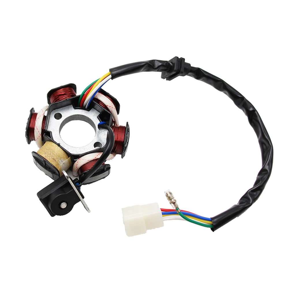 6 Coils Stator Magneto, PRO BAT,  ATV Magneto Stator Plate 50cc 70cc 90cc 110cc 125cc Engine for ATV Go Kart Buggy Dirt Bike