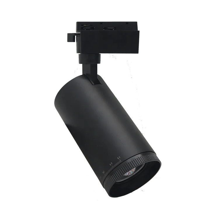 20W black white aluminum Cob led zoomable track light zoomable for commercial shop