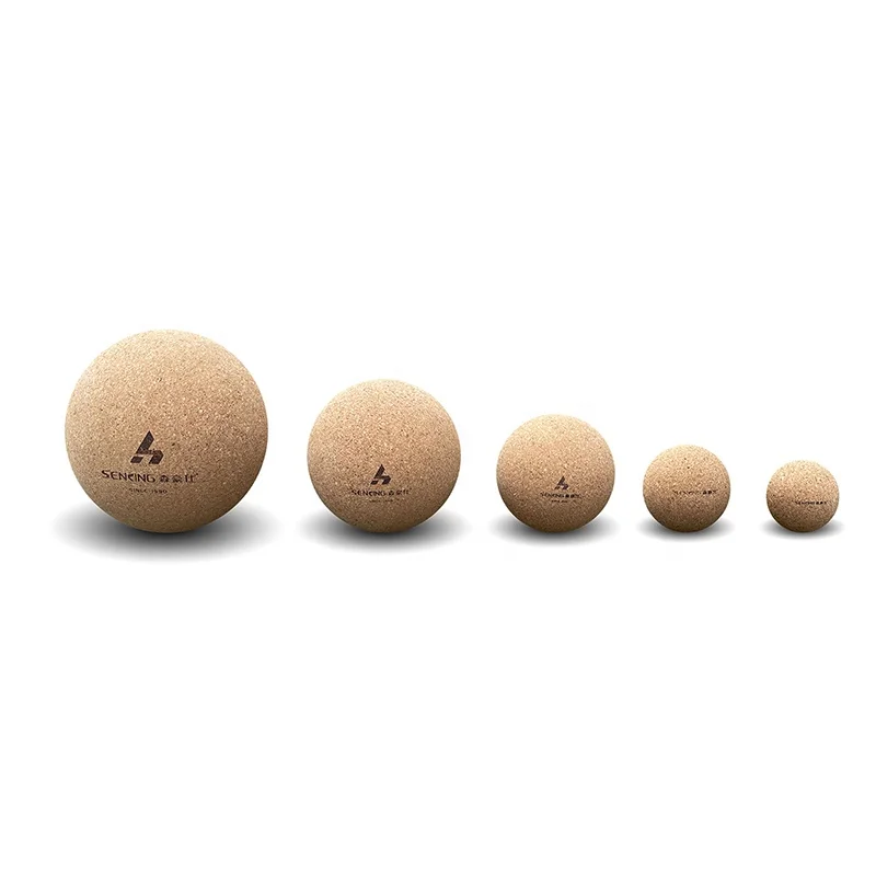 Wholesale Yoga Balance Ball Natural Cork Massage Ball For Neck Foot Massage Cork Ball