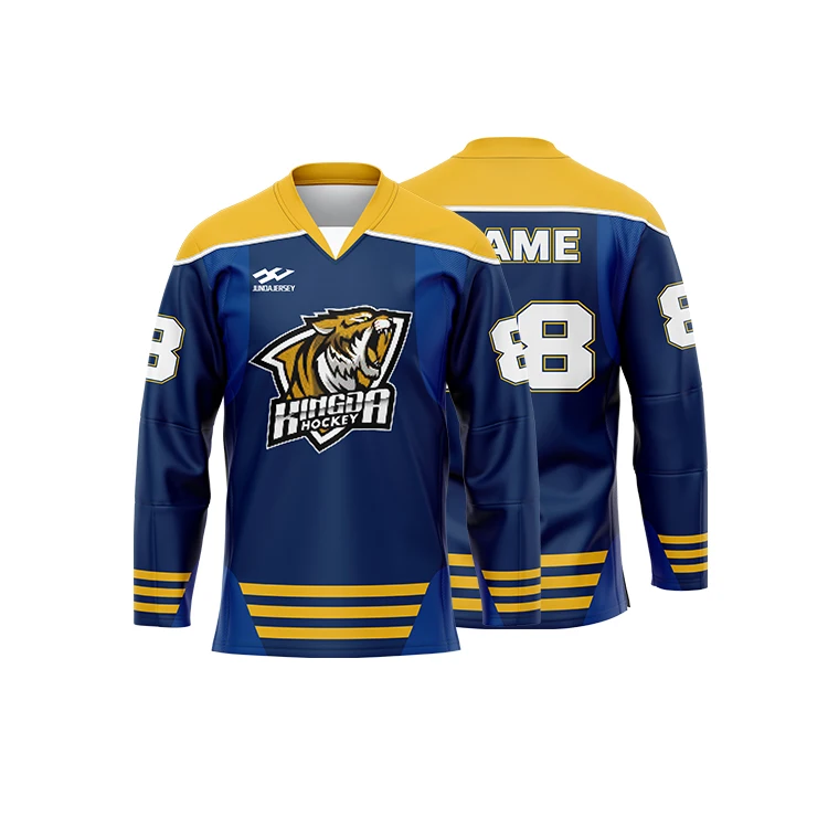 Custom Ice Hockey Jersey Sublimated Printing Logo Design Youth Capitals Hockey Jersey With Sports Wear For Clothing
