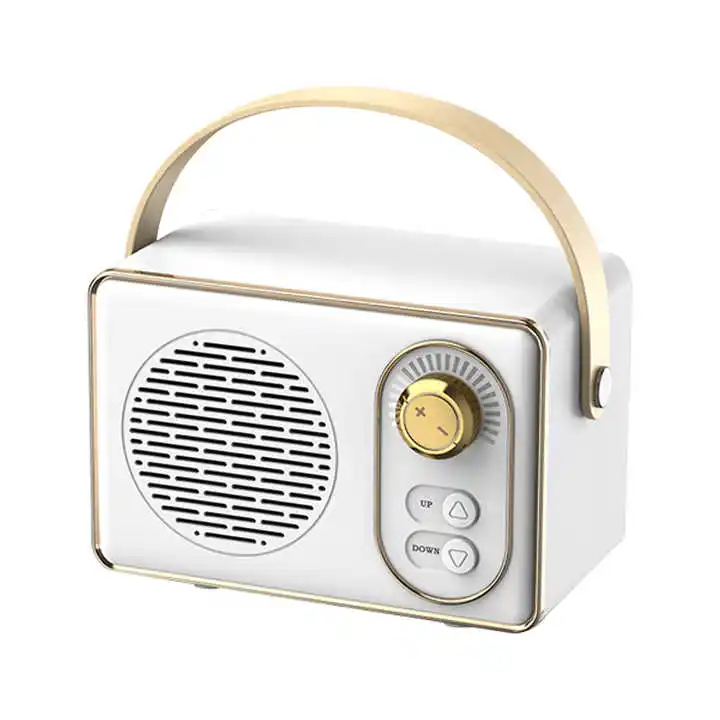 Mini Wireless BT Mini retro vintage radio speaker FM TF card BT Portable Stereo Cute Handheld Speakers