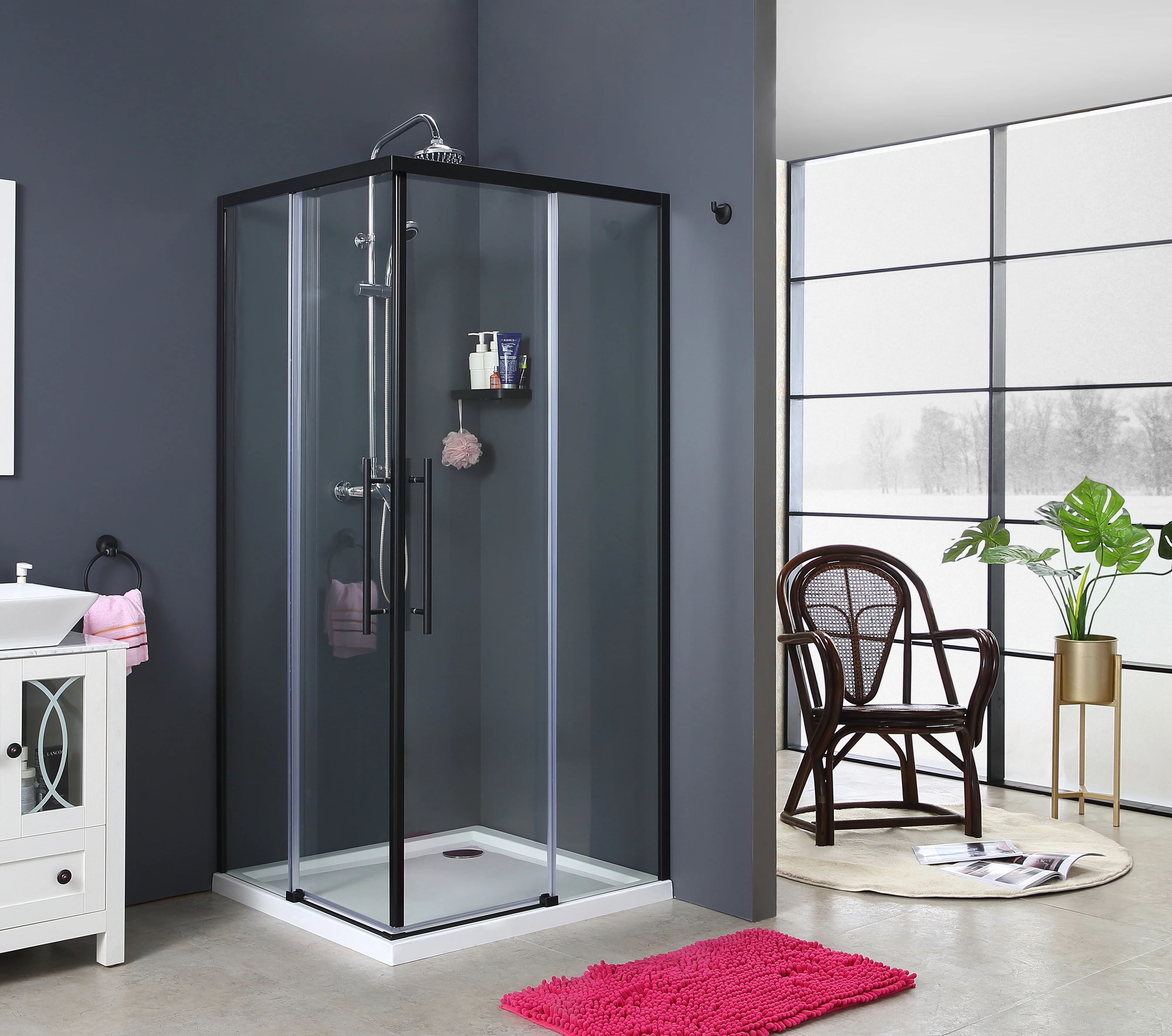 Easy Assembly easy cleaning frameless Shower Room