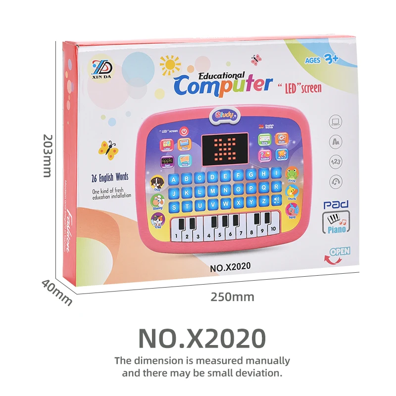 Kouyikou Factory early educational toy with LED flat panel learning machine Electronic music light toy for kids