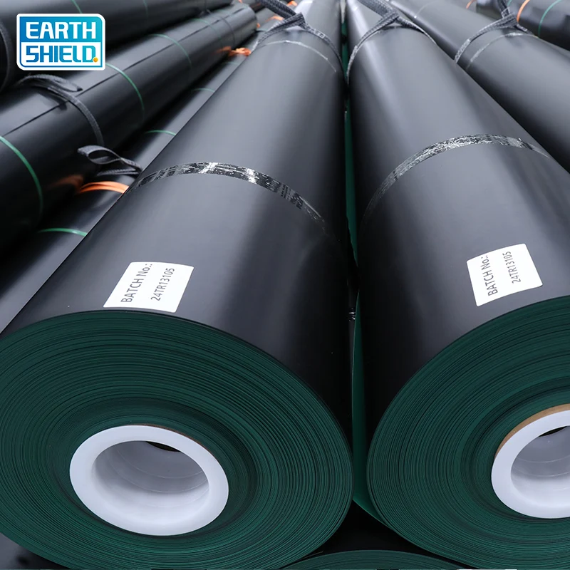 0.75mm 1mm  Black Color 100% New Virgin HDPE Geomembrane Popular for Fian Farm Fish Pond Liner