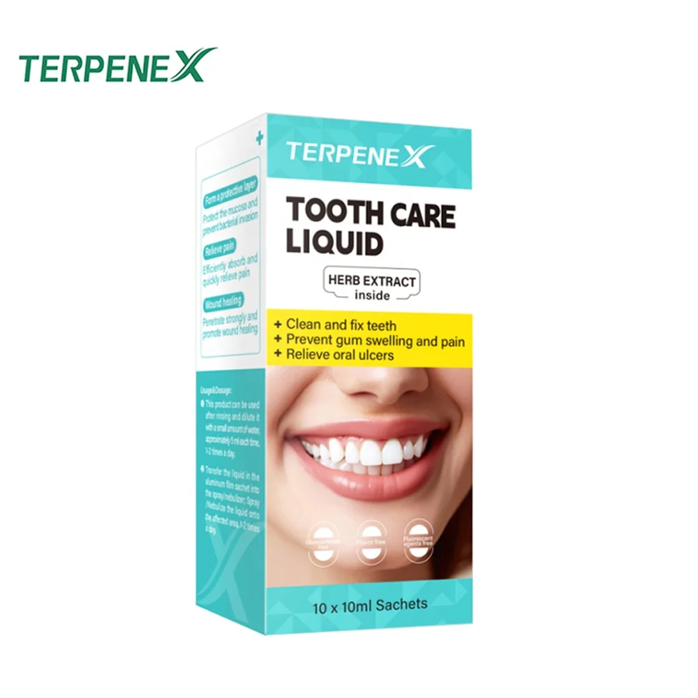 Oral Health Tooth Care Mouthwash 10ml Portables 100% Herbal