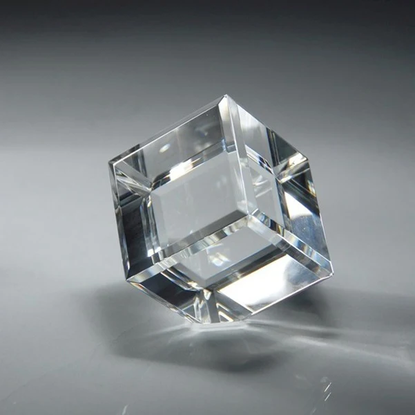 New arrival new clear crystal glass cube,new designed crystal cube