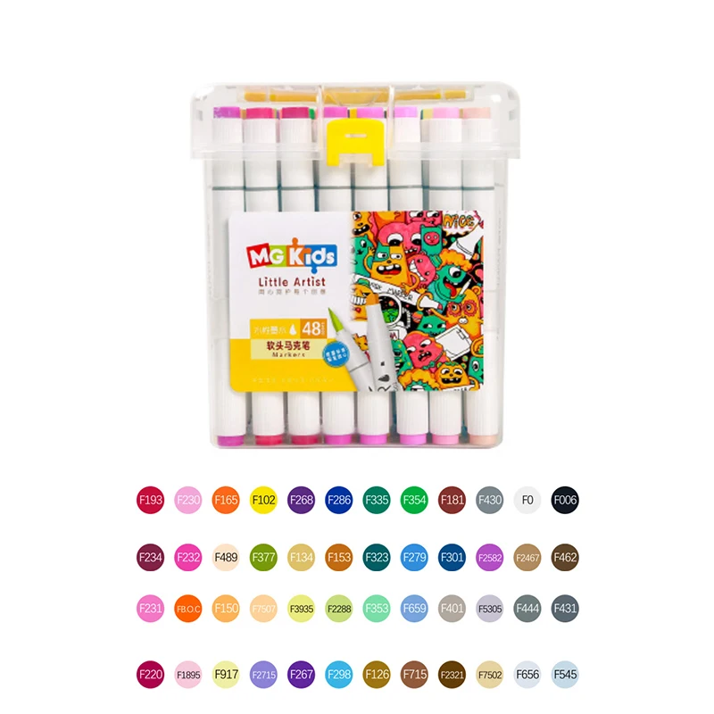 Kids Gifts Art Drawing Washable Watercolor Felt BrushTip Marker Pen Set With Box