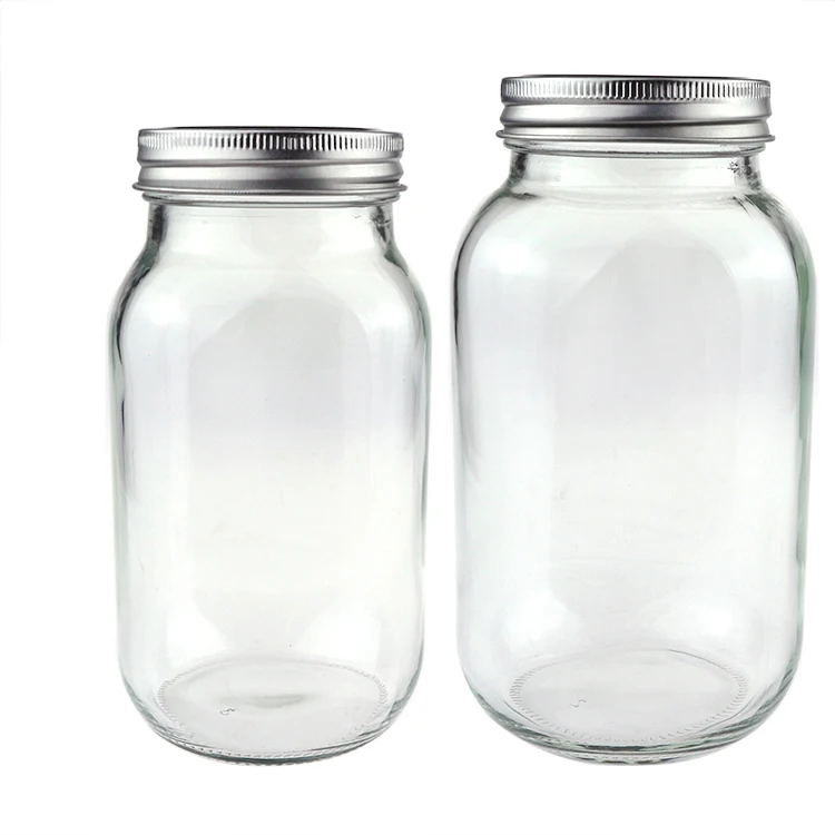 5oz 8oz 12oz 16oz 25oz 32oz Empty Clear mason jar glass 16oz 32oz mason jars with lids