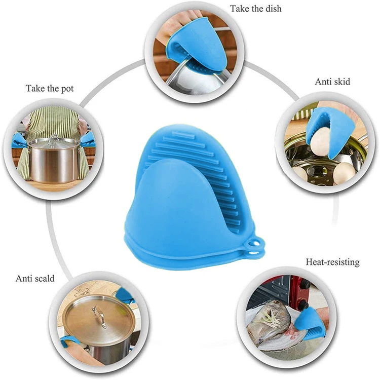 Customized Kitchen Accessories Cooking Silicone Oven Gloves Heat Resistant Mitts Mini Bakeries