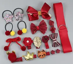 Girls gift box sets clip baby hairpins kids hair accessories crown bows barrettes for children
