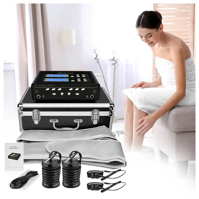 Beauty Salon Equipment Pedicure Ionic Cleanse Detox Foot Spa Bath Machine with Infrared Waist Belt Function