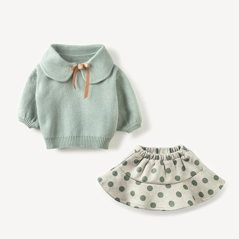 
Autumn baby girl blouse tops soft cotton boutique clothes long sleeve toddlers pullover sweater with ribbon bow 