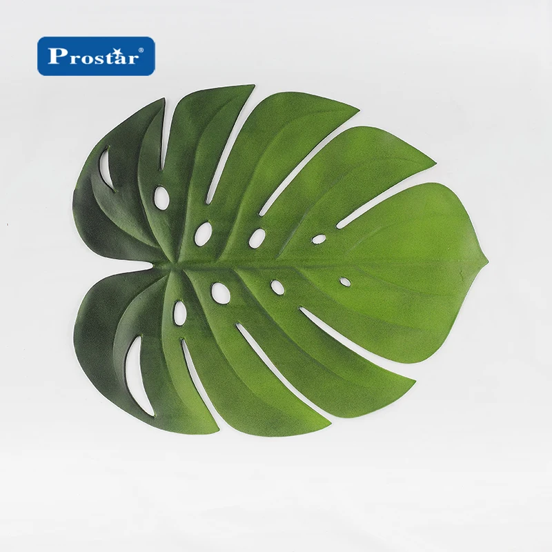 2024 New canton fair factory gold and silver leaf shape EVA Placemat