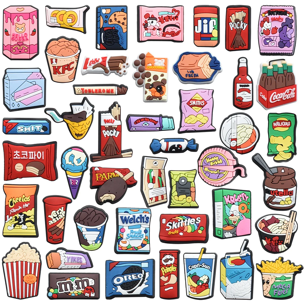 Cartoon 2023 New Design Delicious Food Crocodile Pendant PVC Shoe Accessories