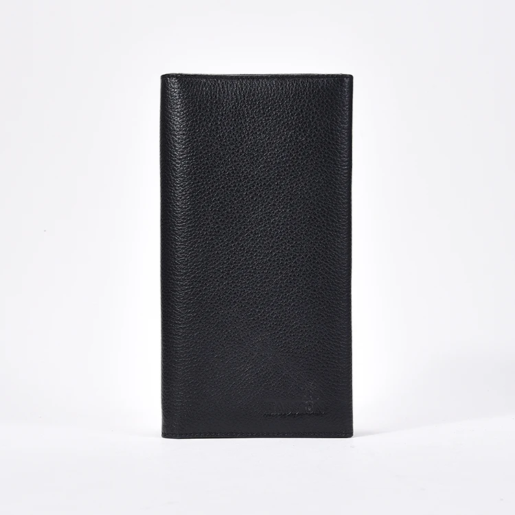 Custom New Black Men Cash Money Clip Long Clutch Bag Sim Card Slot Bifold Multicard Magic Genuine Leather Luxury Wallets