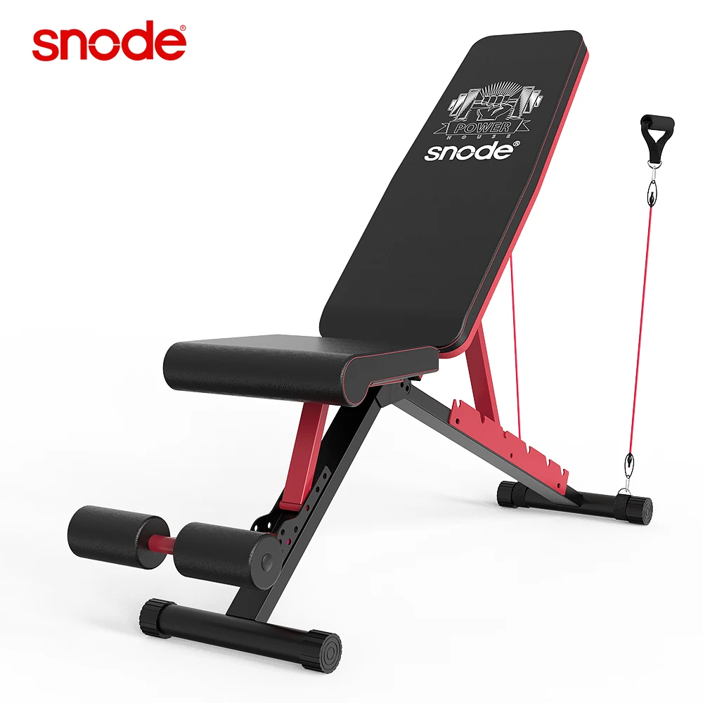 Snode BD90 fitness press barbell folding weight lifting dumbbell benches & racks adjustable bench