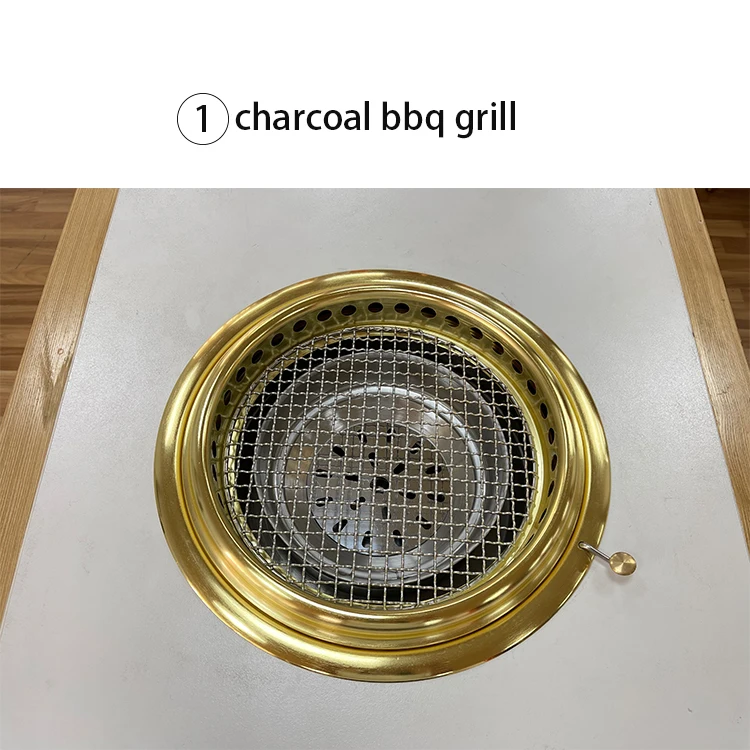 Factory oem commercial samgyupsal yakiniku electric charcoal japanese bbq grill table for restaurant