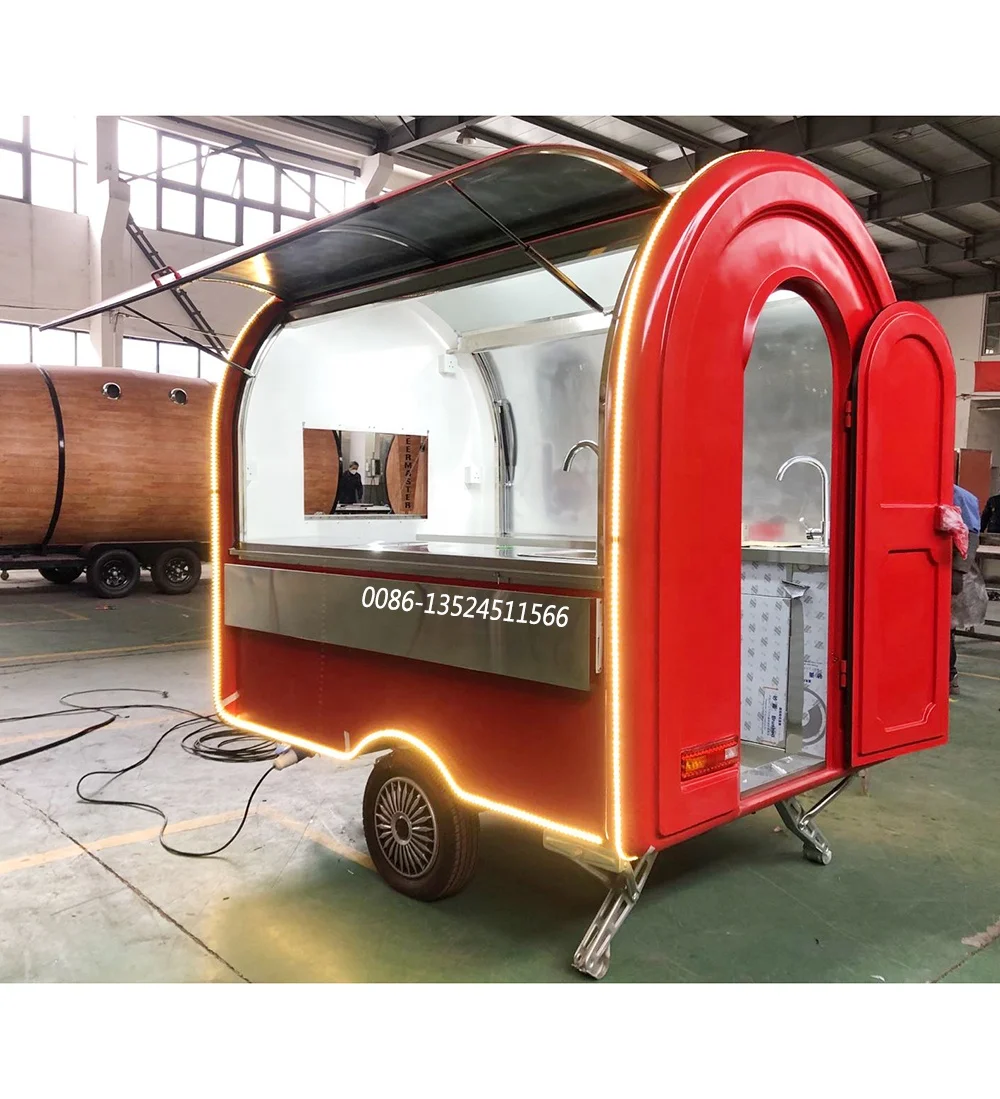 for Sale Steel American Mobile Food Trailer Street Mobile Food Cart Austria Factory Mobile Food cart