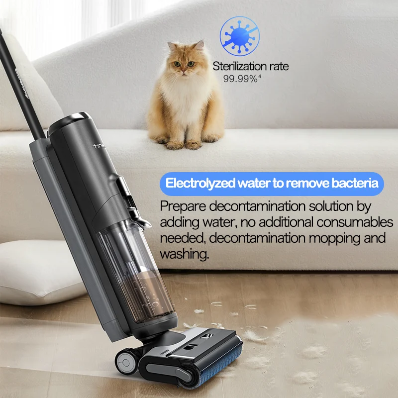 TINECO Floor Fuwan 2.0Pro CE Wireless Smart Floor Scrubber 4000mAh 35min Endurance Handheld Floor Mopping Vacuum Cleaner